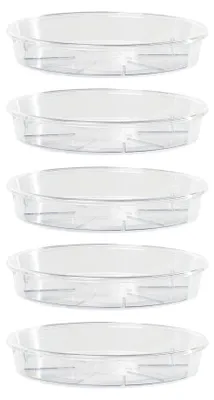 Imagen del producto de Macetas redondas de plástico, juego de 5 unidades, diámetro de 12 cm, para el cuidado de las plantas