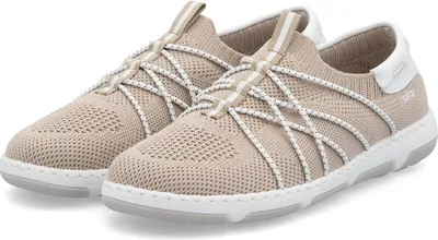 Zdjęcie produktu dla Rieker damskie buty wsuwane Ginger-beige-white, Kolor:beżowy/błotny, Rozmiar EU:40