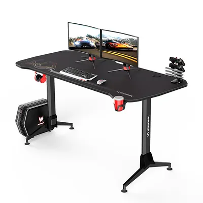 Produktbild von ULTRADESK Biurko dla gracza GRAND YELLOW-GREEN, 160x75 cm, 70-80 cm, 3 st. regulacji wysokości, XXL podkładka pod mysz, uchwyt na