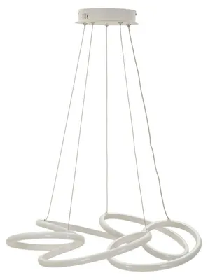 Image de Lustre Led Blanc Glovy - Suspension Moderne À Intensité Variable Avec 3 Températures De Couleur - Ø 55 X 120 Cm