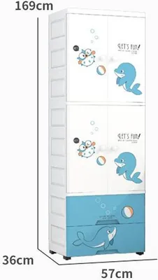 Produktbild von 360Home Kleiderschrank Aufbewahrungsschrank Baby Kleideraufbewahrung 169*57*36cm