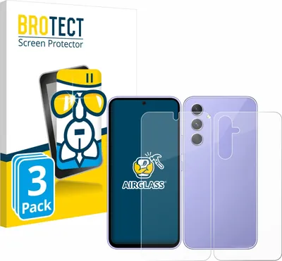 Produktbild von 3x BROTECT Schutzglas für Samsung Galaxy A54 5G (Display+Rückseite) Schutzfolie Panzer Folie Glas Display Schutz klar