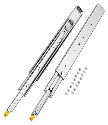Obrázok produktu pre VEVOR 1 pár zásuvkových výsuvov s plným výsuvom 812 mm, nosnosť 226 kg, zásuvkové výsuvy, guľôčkové ložiská s račňou, bočné teleskopické výsuvy, ideálne pre skrine, priemyselné zásuvky