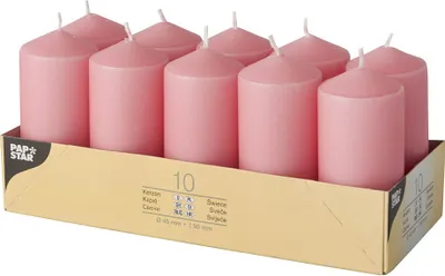 Zdjęcie produktu dla PAPSTAR 17913 10 PAPSTAR Stumpenkerzen rosa