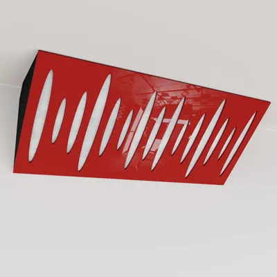 Zdjęcie produktu dla Zestaw 2 sztuk – wąska akustyczna pułapka basowa narożna z aksamitem | 23 x 50 x 10 cm | Odbicie – izolacja akustyczna | [PULSE (Horizont) – czerwone tworzywo sztuczne | biały]