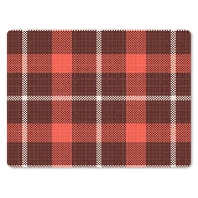 Produktbild von MuchoWow® Mauspad Mousepad Tartan - Kariert - Rot - Muster 23x19 cm - Mousepads - Maus Mat - Pad - Mausunterlage - Schreibtischunterlage - Mauspad