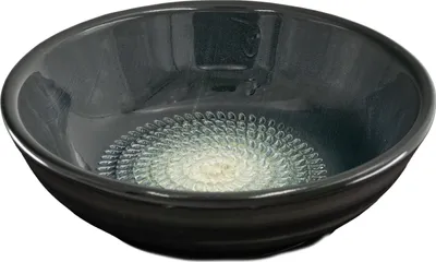 Produktbild von Kaladia Keramik Reibeschüssel Schwarz - ∅ 17 cm - zum Zerkleinern von Zutaten - handgefertigt und spülmaschinenfest