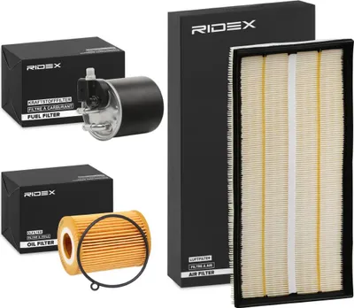 Produktbild von RIDEX Filterset Inspektionspaket Filtersatz passend für MERCEDES-BENZ VIANO (W639) VITO Bus (W639) VITO / MIXTO Kasten (W639)