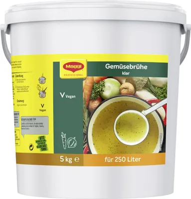 Image de Bouillon de légumes clair Maggi Professional pour 250 litres grand emballage 5000g