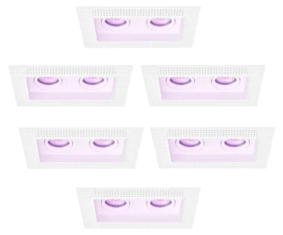 Produktbild von Ledvion 6er Set LED Einbaustrahler Weiss 4.9W RGB CCT dimmbar smart