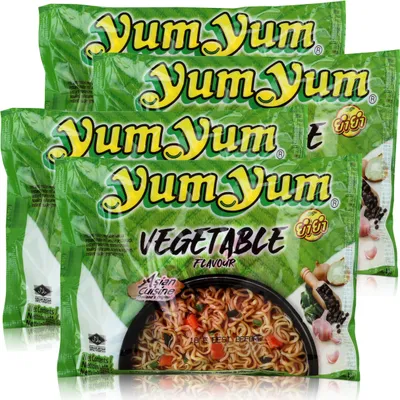 Produktbild von Yum Yum Instant Nudeln Gemüse 60g - VEGETABLE - Fertiggericht (4er Pack)