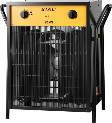 Immagine prodotto di Termoventilatore elettrico SIAL 22 kW - riscaldamento da cantiere ventilazione per garage, cantina, officina - superficie 100 m² - con termostato - nero