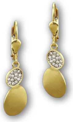 Produktbild von GoldDream Damen Ohrringe Oval Zirkonia weiß Ohrhänger 333er Gelbgold D2GDO531WY