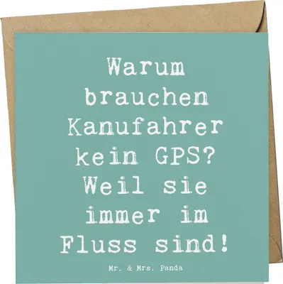 Produktbild von Mr. & Mrs. Panda doppelkarte Spruch Kanu Lebensweg - Meeresbrise - Geschenk, Kanufahren, Glückwunschkarte, Freunde, Sportart, Teamsport, Abenteuer, Grußkarte, Paddeln