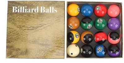 Productafbeelding van Professionele biljartbalset, 16 stuks - Duurzame biljartballen van hars - Diameter 5,72 cm - Nauwkeurige balbeweging - Ideale balans en gewichtsverdeling - Biljartballen