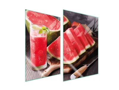 Produktbild von Glasschutzplatte Für Küche 2X35X52 Wassermelone
