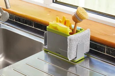 Produktbild von Platzsparender 4-in-1 Spülenorganisator mit Auffangschale - Praktisch und Langlebig
