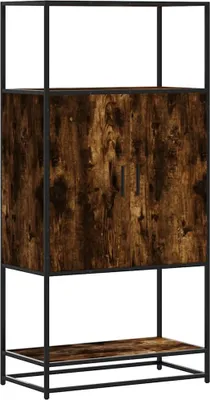 Produktbild von Highboard Räuchereiche 68x35x139 cm Holzwerkstoff und Metall
