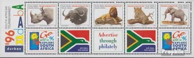 Produktbild von Briefmarken Südafrika 1996 Mi 993A-997A Kleinbogen (kompl.Ausg.) postfrisch Freimarken: Wildtiere