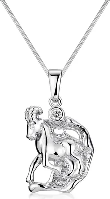 Produktbild von MATERIA Steinbock Sternzeichen Anhänger Zirkonia für Kette Damen aus 925 Sterling Silber rhodiniert KA-473