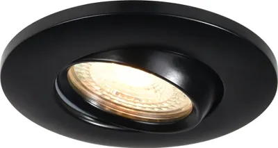 Obrázek produktu pro Stmívatelná výklopná LED bodovka NORDLUX Umberto IP44, Varianta: Ø 96 x 80 mm, GU10, černá