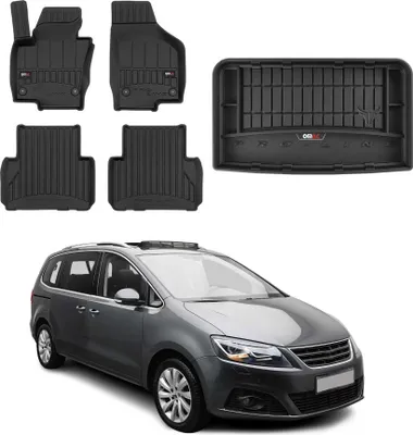 Obrázok produktu pre Sada podlahových rohoží a kufra pre Seat Alhambra 2010-2020 TPE čierna