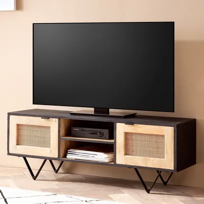 Produktbild von Lowboard 120x44x35 cm TV Schrank Holz Fernsehkommode Fernsehschrank