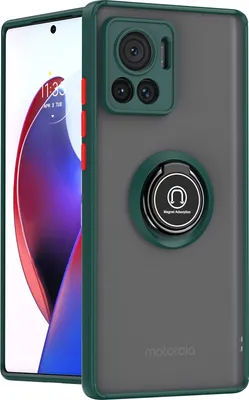 Image de Etui pour Motorola Edge 30 Etui TPU translucide ultra mat avec porte-anneau et support vert foncé