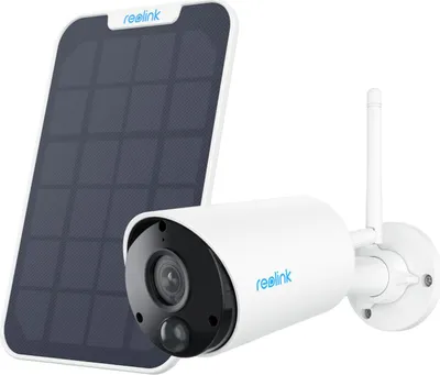 Produktbild von Reolink Argus Serie B320 mit Solarpanel - batteriebetriebene 3MP-Sicherheitskamera für den Außenbereich mit Personen-/Fahrzeugerkennung, Zwei-Wege-Audio