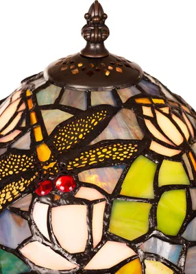 Produktbild von Birendy Tischlampe Tiffany Style Libellen Tiff146 Motiv Lampe Dekorationslampe
