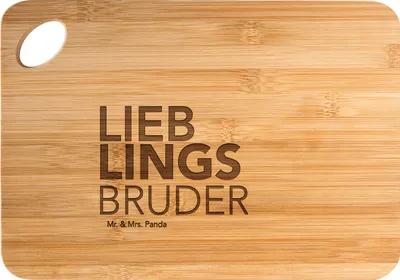 Produktbild von Mr. & Mrs. Panda Holzbrettchen Bruder - Transparent - Geschenk, Frühstücksbrettchen, essbrettchen, Hackbrett, Frühstücksbrett, Familie, Holzbrett, Spruch, Brudi, Sohn