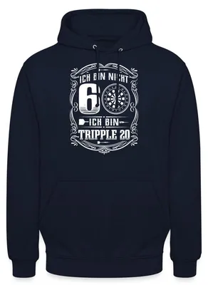 Produktbild von Spreadshirt 60. Geburtstag | Nicht 60 Tripple 20 Uni Hoodie, XXL, Navy
