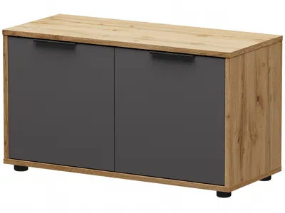 Zdjęcie produktu dla nabbi Szafka na buty (szafka na buty) Neston SU-2D - szary grafit / dąb wotan