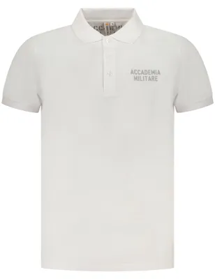 Produktbild von Stilvolles Herren-Poloshirt in Weiß mit Militärakademie-Logo