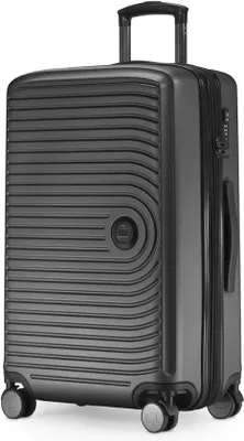 Productafbeelding van Famanu harde koffer met TSA-slot, 4 wielen en volumevergrotingsfunctie - 77 cm, 130 liter, grijs