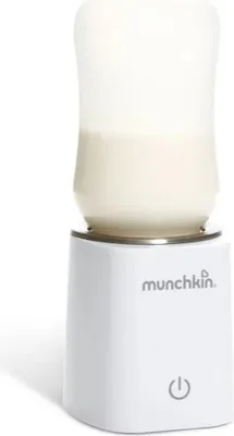 Produktbild von Munchkin Digitaler Flaschenwärmer 37°C - Inklusive 4 Adaptern für Dr Brown's (nur Enghals), Tommee Tippee, NUK und Medela - Kompakt für unterwegs - Digitale Anzeige