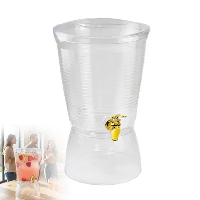 Produktbild von Groß Getränkespender 6L mit Zapfhahn Kühlfach Stabil Kunststoff Saftspender für Familie Restaurant Buffet Küche Outdoor Events 6 Liter