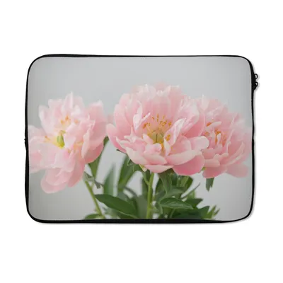 Produktbild von MuchoWow® Laptop Hülle 13 Zoll Blumenstrauß aus rosa Pfingstrosen Laptoptasche - Laptophülle - Sleeve - Rundumschutz