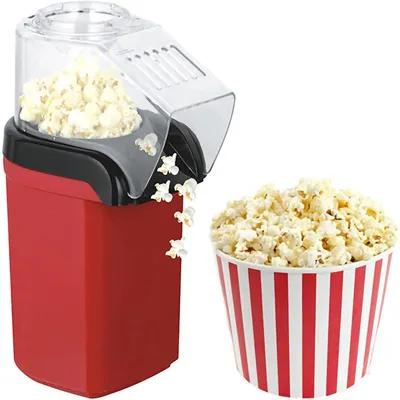 Produktbild von Mini Heißluft Popcornmaschine 1200W, Popcorn Maker ohne Öl für Zuhause, Schnelle, gesunde Snacks für die ganze Familie