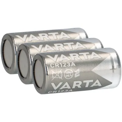 Immagine prodotto di 3x batteria fotografica Varta CR123A al litio 3V 1480 mAh confezione blister da 1