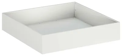 Obrázok produktu pre Záhradný kvetináč, biela farba, 80 x 80 x 20 cm, vyrobený z pozinkovanej ocele