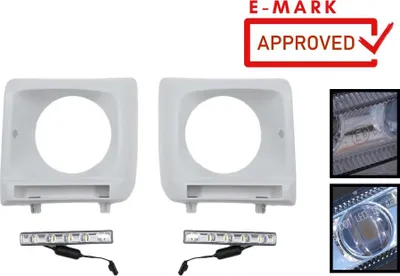 Obrázok produktu pre Kryty svetlometov LED TFL pre denné svietenie pre Mercedes triedy G W463 chróm.