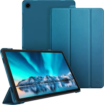 Produktbild von Fintie Hülle für Samsung Galaxy Tab A9 Plus 11 Zoll 2023, Ultradünn Schutzhülle mit Translucent Rückseite Cover mit Auto Schlaf/Wach Funktion für Samsung Tablet A9+ SM-X210/X216/X218, Pfauenblau