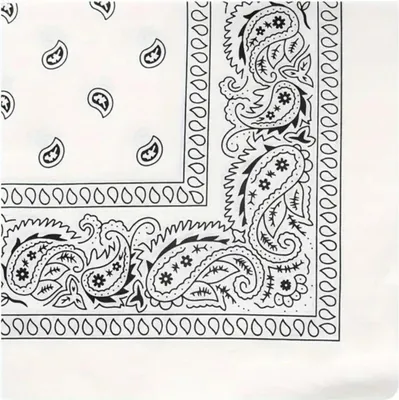 Zdjęcie produktu dla Bandamka Chusta Bandana Chustka Na Głowę Szyję Włosy Apaszka Bandama Biała