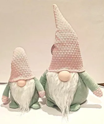 Productafbeelding van Kerstdecoratie Paar - Pluche Kerstfiguren - Huis Versieren - Zachte Pluche Materiaal - 30 en 20 cm - Roze