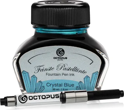 Produktbild von Schreibtinte Pastell Blau "Crystal Blue" 30 ml mit Konverter