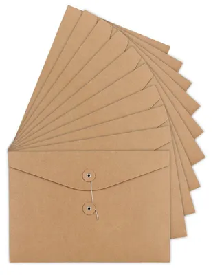 Productafbeelding van Documentmappen A4, kraftpapier, 10 stuks, kaki, met gespsluiting
