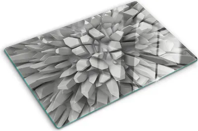Produktbild von Tulup Glas Herdabdeckplatte - 80x52 cm - Glaskeramikkochfeld-Abdeckung Spritzschutz Glasabdeckplatte - Einteilig - Kunst: Modern & Klassisch - 3D-Abstraktion - Grau