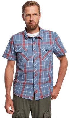 Produktbild von Brandit Roadstar Shirt Short Sleeve, Farbe: red/Blue, Größe: 5XL