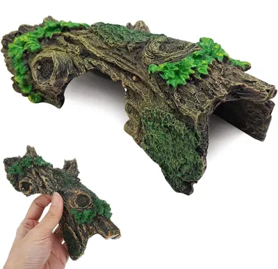Produktbild von Aquarium Deko Harz Höhle Baumstamm Versteck 5 x 15,5 x 6,3 cm
